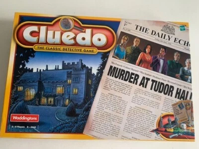 |New Hasbro Cluedo Murder Tudor Hall Classic Detective Board Game vtg  (8-Adult) - Image 1 of 4