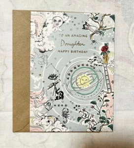 CATH KIDSTON Celestial HAPPY BIRTHDAY DAUGHTER GREETING CARD BLANK Inside - Picture 1 of 2