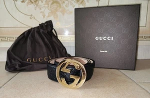 Gucci Gürtel Damen 90 cm Schwarz Monogramm 37 mm Breite mit Box und Staubbeutel - Bild 1 von 10