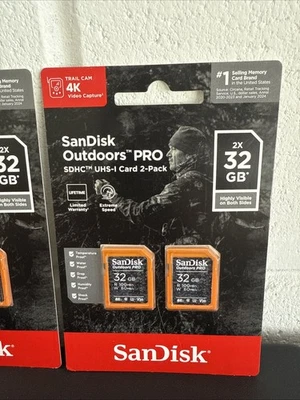 New SanDisk Outdoors Pro 2x32GB SDSDXWT-032G-AW6V2 - Image 1 of 4