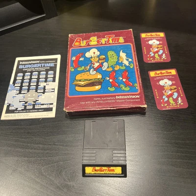 BurgerTime (Intellivision, 1983) Retro Video Vintage Video Game Complete CIB - Image 1 of 4