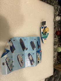 LEGO Police Boat 30017 Mini Build City Police Boat Set Blue White Plastic
