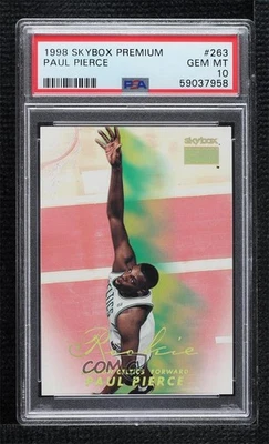 1998-99 Skybox Premium Rookie Paul Pierce #263 PSA 10 GEM MT Rookie RC HOF - Image 1 of 2