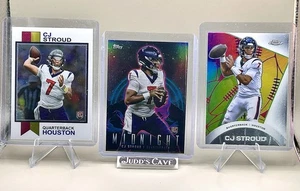 2023-24 Topps CJ STROUD 3 CARD DEAL- 1973 Throwback RC, Midnight RC, & All-Etch - Picture 1 of 7