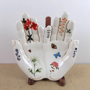 Anthropologie Hand Dish Nathalie Lete Bugs Flowers 8.75" Across VGC - Picture 1 of 3
