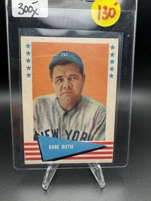 1961 Fleer 棒球伟人队 - 贝比·鲁斯 #75 名人堂洋基队 - 形状良好 — 第 1/2 张图片