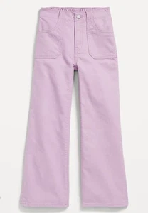 Old Navy Lilac High Rise Baggy Wide Leg Elastic Waist Jeans Pants Size XL 12 - Picture 1 of 10