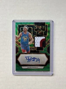 Camiseta deportiva Select Rookie 2023-24 autógrafos Green Prizms Jalen Pickett RC RPA 5/5 - Imagen 1 de 2
