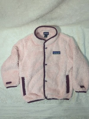 Chaqueta polar a presión Patagonia para niñas pequeñas 3T rosa/rosa  Foto 1 de 4