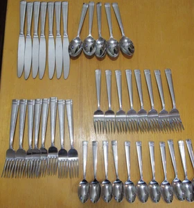 LOTE DE 39 CUBIERTOS DE ACERO INOXIDABLE ONEIDA AMSTERDAM VER DESC. En muy buen estado - Imagen 1 de 7