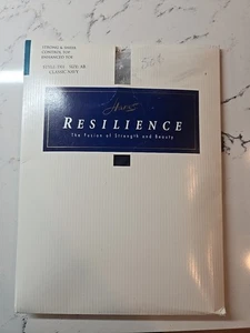Hanes Resilience Strong & Sheer Pantyhose Enhanced Toe Size AB Navy Blue 1995 - Picture 1 of 6