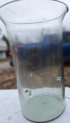 Bubble GLASS Hurricane Pillar/3-Wick Candle Holder W/Nipples  Unbranded LARGE 15 - Image 1 of 4