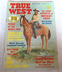 Vintage  Magazine ~ TRUE WEST ~ February 1970~ Mickey Free - Middle Fork - Picture 1 of 2