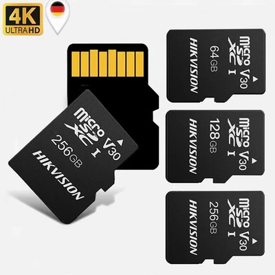 HIKVISION 1/3/5x microSD-Speicherkarte 64/128/256GB für Digitalkameras,Dashcam,Smartphones
