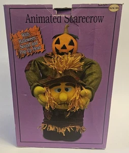 Espantapájaros animados sin cabeza sonido de calabaza y luces decoración de Halloween - Imagen 1 de 4