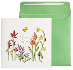 Tarjeta de felicitación de agradecimiento de lujo - jardinería acolchada gracias - Imagen 1 de 6