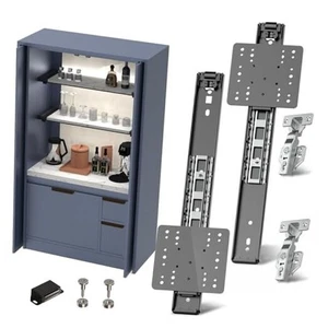 Kit de bisagra deslizante para puerta de bolsillo de gabinete de 18" piezas para aplicación insertada, 18"/450 mm 4 - Imagen 1 de 7