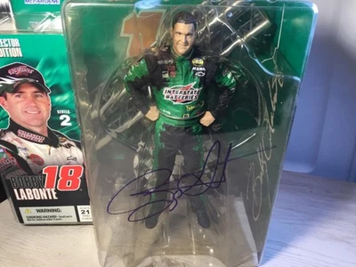 SIGNED Bobby Labonte #18 INTERSTATE 2004 AUTOGRAPHED NASCAR MCFARLANE FIGURE - Image 1 of 4