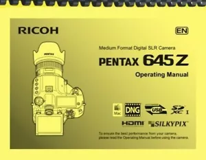 Pentax 645Z Camera OWNER'S OPERATING MANUAL - Picture 1 of 3