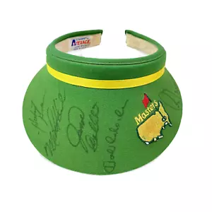 Vintage Masters Golf Sun Visor Hat Green Autographed Hubert Green, Mike Hill, - Picture 1 of 6