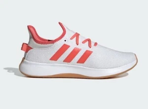 Women's Adidas Cloudfoam Pure White Preloved Scarlet (Size 7) - Picture 1 of 8