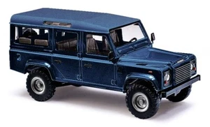 50352 Busch HO scala 1:87 Land Rover Defender Metallica colore blu - Foto 1 di 1
