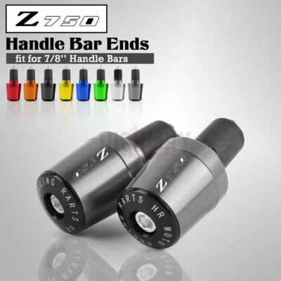 Empuñaduras de extremo de manillar CNC de 7/8"" tapones de peso para Kawasaki Z750 Z 750 Z750R Z750S Foto 1 de 4