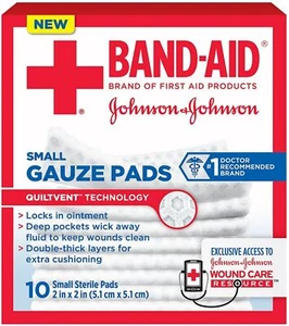 Band-Aid Cushion Care Gauze Pads Highly Absorbent 2 inch x 2 inch 10 Each 6 Pack - Picture 1 of 5