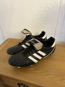 Adidas Kaiser 5 Black Leather Made in Germany SG Football Boots UK 8