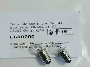 Marklin E600200 Glühbirnenpaar, großer Globus für viele ältere Lokomotiven & Lampen - Bild 1 von 6