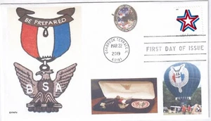 BSA  EAGLE SCOUT AWARD  BOY SCOUTS  NESA  JAMBOREE BALLOON    SR FDC- DWc - Picture 1 of 1