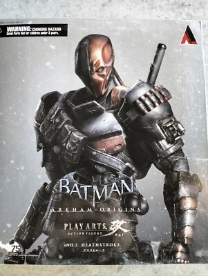 PLAY ARTS KAI Arkham Origins Deathstroke 10" Action Figure *NEW* - image 1 of 4