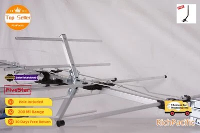 Antena de TV de alta definición Yagi de largo alcance al aire libre 250 millas para señal 1080p y 4K Foto 1 de 4