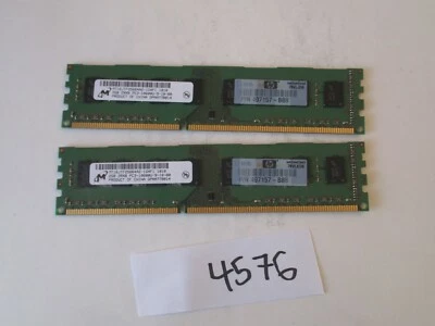 Micron 2x2Gb=4Gb PC3-10600 1333Mhz DDR3 Desktop Memory RAM (4576) - Image 1 of 2