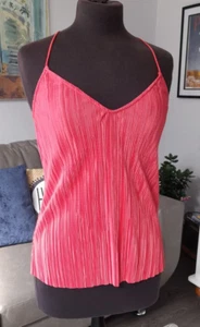 TOP Blouse Topshop Peach Strappy Sleeveless Top Size 10 Preloved Good Condition - Picture 1 of 7