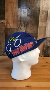 Vintage 90s Tour DuPont Cycling Hat Cap Navy Blue Bicycle Racing 1996 - Picture 1 of 9