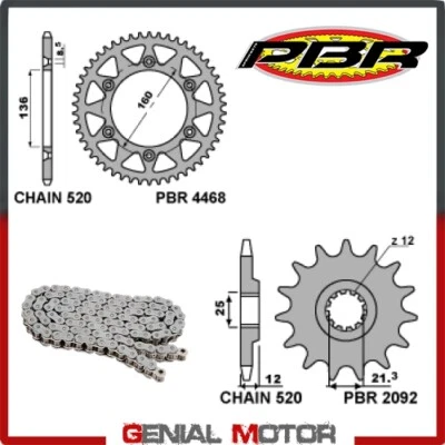 EK1961 Chain and Sprockets Kit 14 / 38 / 520 PBR VOR SM-E 2002 - Image 1 of 2