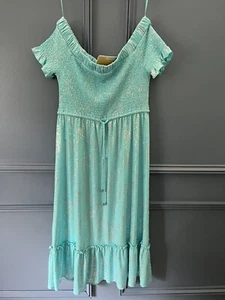 Michael Kors Kleid, Türkis Fit and Flare Schulterfrei UVP 140 $ - Bild 1 von 12