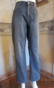 CHICO'S PLATINUM WASHABLE COTTON/SPAN BLUE JEANS- SZ 2 (32"W X 27"L)  - Picture 1 of 10