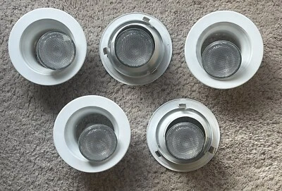 NICOR 4” R20 WHITE BAFFLE TRIM 19502-PHILIPS 7W LED 500 LUMEN DIM PAR 20-QTY 5 - Image 1 of 4