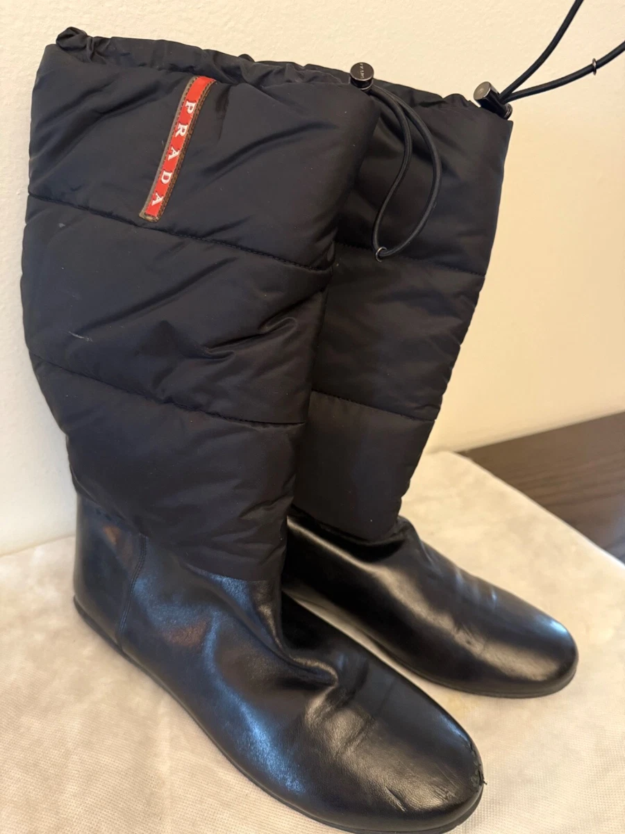 00s PRADA SPORT ロングブーツ ブラック Y2K Vibram xs2x