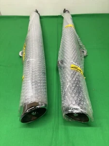 Italian "BENELLI "125 2-C SILENTIUM Art.8104/8103 PAIR NEW OLD STOCK EXHAUSTS - Picture 1 of 9