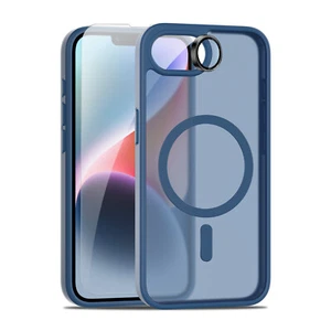 Funda segura Mag esmerilada para iPhone 16E con protector de pantalla cubierta de lente de cámara - Imagen 1 de 9
