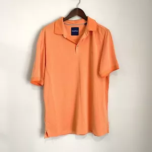 Tommy Bahama Herren Large einfarbig orange Kurzarm Poloshirt Gg14 - Bild 1 von 3