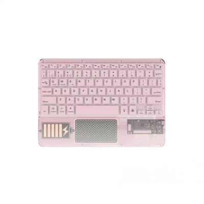 Wireless Bluetooth keyboard Transparent shell touchpad Backlight mute ultrathin - Image 1 of 4