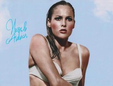 URSULA ANDRESS Original Autograph Large Photo Sexy Top Portrait James Bond 007