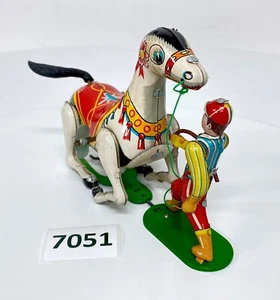 Vintage 1950's Kuramochi CK Circus Horse Trainer Wind-Up Litho Tin Toy Japan - Picture 1 of 14