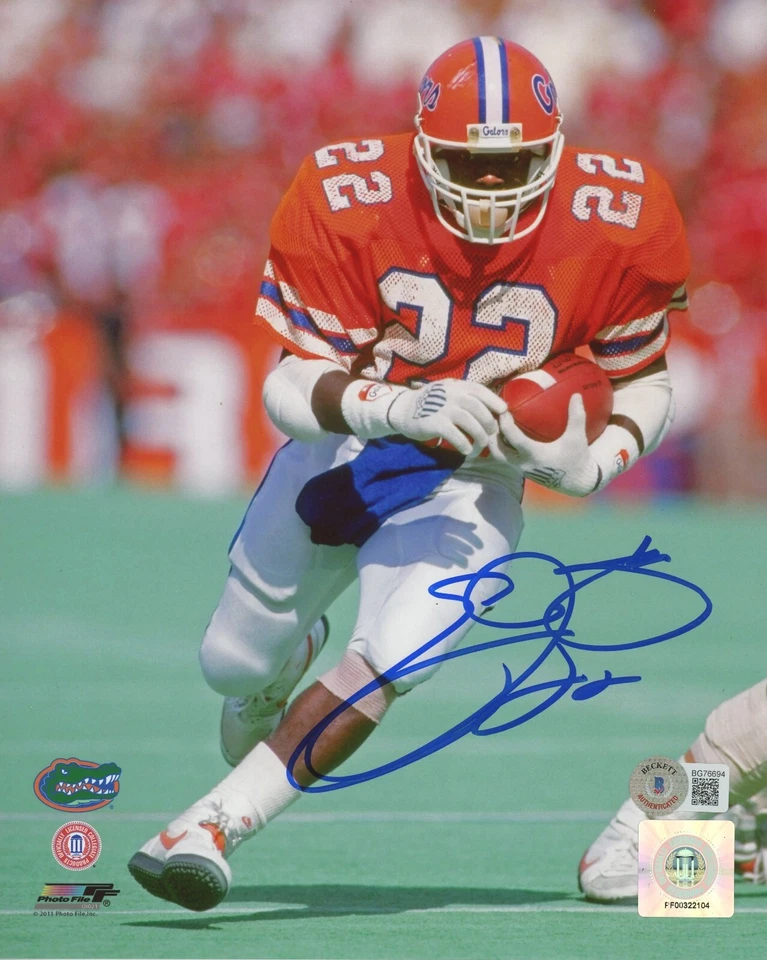 Foto a color 8x10 firmada/autografiada por EMMITT SMITH FLORIDA GATORS NCAA - BECKETT Foto 1 de 1