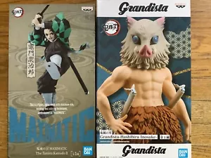 Set Of DEMON SLAYER figures Tanjiro Maximatic & Inosuke Grandista NEW Banpresto - Picture 1 of 11