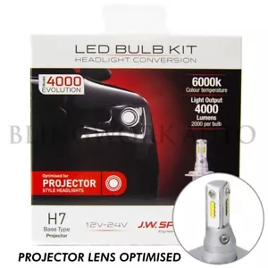 JW Speaker H7 LED 6000K White Model 4000 Evolution Kit for PROJECTOR HEADLIGHT - Picture 1 of 11